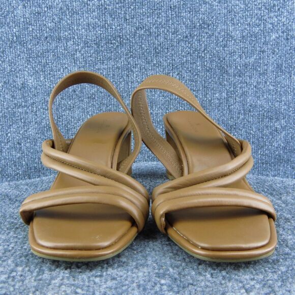 Caslon Lenynn Women Slide Sandal Shoes Brown Leather Size 8.5‎ Medium - Picture 2 of 9
